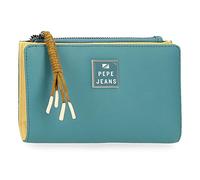 Pepe Jeans Bea Cartera con Tarjetero Azul 17x10x2 cms Piel sintética