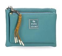 Pepe Jeans Bea Monedero Neceser Azul 17x9x2 cms Piel sintética