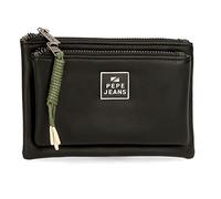 Pepe Jeans Bea Monedero Neceser Negro 17x9x2 cms Piel sintética