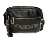 Pepe Jeans Bera Bandolera Dos Compartimentos Negro 24x16x9 cms Piel sintética by Joumma Bags