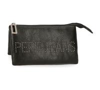 Pepe Jeans Bera Monedero Tres Compartimentos Negro 17,5x9,5x2 cms Piel sintética by Joumma Bags