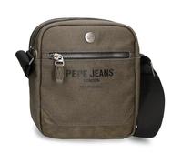 Pepe Jeans Berwick Bandolera Dos Compartimentos Caqui 17x22x7,5 cm PU y Poliéster 2,81L by Joumma Bags