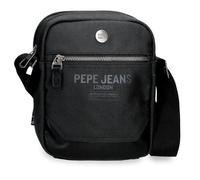Pepe Jeans Berwick Bandolera Dos Compartimentos Negro 17x22x7,5 cm PU y Poliéster 2,81L by Joumma Bags