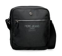 Pepe Jeans Berwick Bandolera Portatablet Negro 23x27x7 cm PU y Poliéster 4,35L by Joumma Bags