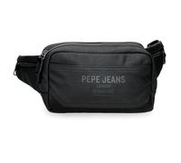 Pepe Jeans Berwick Riñonera Negro 21x12,5x5 cm PU y Poliéster 1,31L by Joumma Bags