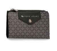 Pepe Jeans Bethany Cartera con Tarjetero Negro 17x10x2 cms Piel sintética