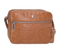 Pepe Jeans Biker Bandolera Dos Compartimentos Marrón 24x16x9 cms Poliéster con Detalles en Piel Sintética by Joumma Bags