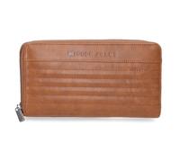 Pepe Jeans Biker Billetero con tarjetero Marrón 19,5x10x2 cms Poliéster con detalles en Piel Sintética by Joumma Bags