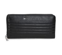 Pepe Jeans Biker Billetero con tarjetero Negro 19,5x10x2 cms Poliéster con detalles en Piel Sintética by Joumma Bags