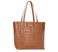 Pepe Jeans Biker Bolsos Tote Portátil 15,6 Pulgadas Marrón 34X32X14 cms Poliéster con Detalles en Piel Sintética by Joumma Bags