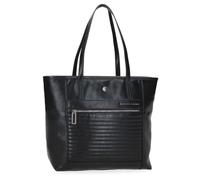 Pepe Jeans Biker Bolsos tote Portátil 15,6 pulgadas Negro 34X32X14 cms Poliéster con detalles en Piel Sintética by Joumma Bags
