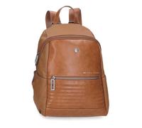 Pepe Jeans Biker Mochila Casual Marrón 25x35x13 cms Poliéster con Detalles en Piel Sintética 11,38L by Joumma Bags