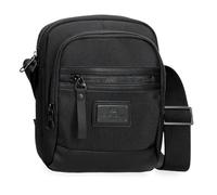 Pepe Jeans Blackmore Bandolera Dos Compartimentos Negro 17x22x8 cms Poliéster con detalles en Piel Sintética 2,99L by Joumma Bags