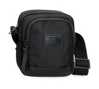 Pepe Jeans Blackmore Bandolera Pequeña Negro 15x19,5x6 cms Poliéster con detalles en Piel Sintética 1,76L by Joumma Bags