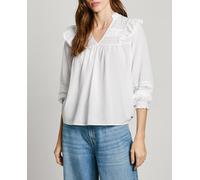 Pepe Jeans Blusa de mujer fluida de manga larga. Blanco 2