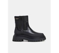 Pepe Jeans Botines Queen Chelsea de mujer con suela track. Negro 41