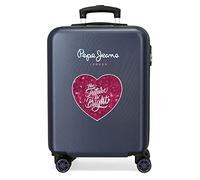Pepe Jeans Bright, Equipaje De Mano Niñas, Azul (Blue), 40x55x20 Cms Paquete De 2