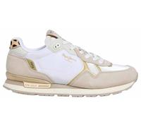 Pepe Jeans BRIT Glen W - Tenis para Mujer, Color Blanco (Blanquecino), Talla 4