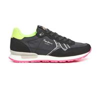 Pepe Jeans Brit Neon W, Zapatillas para Mujer, Negro (Black), 3