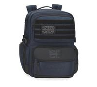 Pepe Jeans Bromley Mochila para Portátil Portátil 15,6 Pulgadas Azul 28x40x16 cms Poliéster 17,92L by Joumma Bags