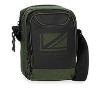 Pepe Jeans Bromley LDN Bandolera Mediana Verde 17x22x8 cms Poliéster con detalles en Piel Sintética
