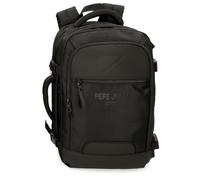 Pepe Jeans Bromley mochila de cabina Portátil 15,6 pulgadas Negro 30x44x18 cms Poliéster Equipaje de mano, de Joumma Bags