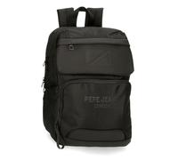 Pepe Jeans Bromley Mochila para Portátil Negro 25x36x10 cms Poliéster 9L