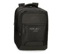 Pepe Jeans Bromley Mochila para Portátil Negro 31x44x15 cms Poliéster 20,46L