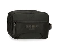 Pepe Jeans Bromley Neceser Dos Compartimentos Adaptable Negro 26x16x12 cms Poliéster