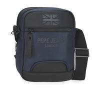 Pepe Jeans Bromley Bandolera Dos Compartimentos Azul 17x22x7,5 cms Poliéster by Joumma Bags