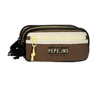 Pepe Jeans Caden Estuche Triple Cremallera, Niños, Verde, 22x10x9 cms