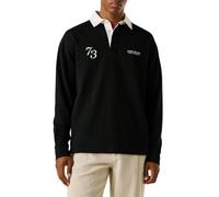 Pepe Jeans Polo Cameron – Polo de rugby con logotipo estampado, Negro, S para hombre
