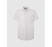 Pepe Jeans Camisa de hombre manga corta de algodón a rayas. Azul 6/XXL