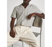 Pepe Jeans Camisa de hombre regular fit con estampado de rayas. Beige S