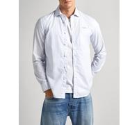 Pepe Jeans Camisa popelín de hombre slim fit con estampado floral. Azul claro XL