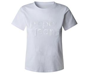 Pepe Jeans Camiseta Aria para Mujer, Blanco (Blanco), L