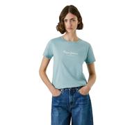 Pepe Jeans Camiseta Berenice para Mujer, Azul (Soho Blue), L, Azul (Soho Blue), L