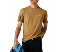 Pepe Jeans Camiseta Contrast Connor para Hombre, Color marrón (Beige Camello), Talla S, Marrón (Beige Camello), S