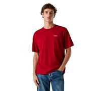 Pepe Jeans Camiseta Contrast Connor para Hombre, Color Rojo (Grosella roja), Talla XL, Rojo (Rojo Grosella), XL