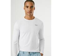Pepe Jeans Original Basic Camiseta para Hombre Slim Fit Manga Larga Blanco, M