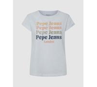 Pepe Jeans Camiseta de mujer manga corta con cuello redondo. Blanco 1