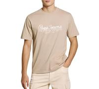 Pepe Jeans Camiseta Dumas para Hombre, Marrón (Beige Claro), S