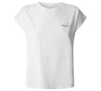 Pepe Jeans Camiseta Lorena para Mujer, Color Blanco (Blanco), Talla L