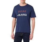 Pepe Jeans Camiseta M Season Logo III para Hombre, Azul (Azul Marino), Talla XL, Azul (Azul Marino), XL