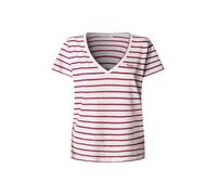 Pepe Jeans Camiseta 'Megan' rojo oscuro / plata / blanco S rojo oscuro / plata / blanco