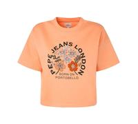 Pepe Jeans - Camiseta naranja Ofra con estampado frontal - Tops - Mujer - Naranja - L -