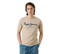 Pepe Jeans Camiseta Original Stretch N para Hombre, Color marrón (Beige Piedra), Talla L, Marrón (Beige Piedra), L