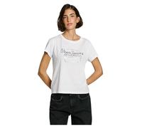 Pepe Jeans Camiseta Rosabella para Mujer, Blanco (Blanco), XS
