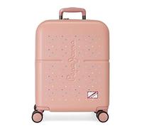 Pepe Jeans Carina Maleta de cabina Rosa 40x55x20 cms Rígida ABS Cierre TSA integrado 37L 2,74 kgs 4 Ruedas dobles Equipaje de Mano