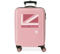 Pepe Jeans Carol Maleta de cabina Rosa 38x55x20 cms Rígida ABS Cierre de combinación lateral 34L 2 kgs 4 Ruedas dobles Equipaje de Mano
